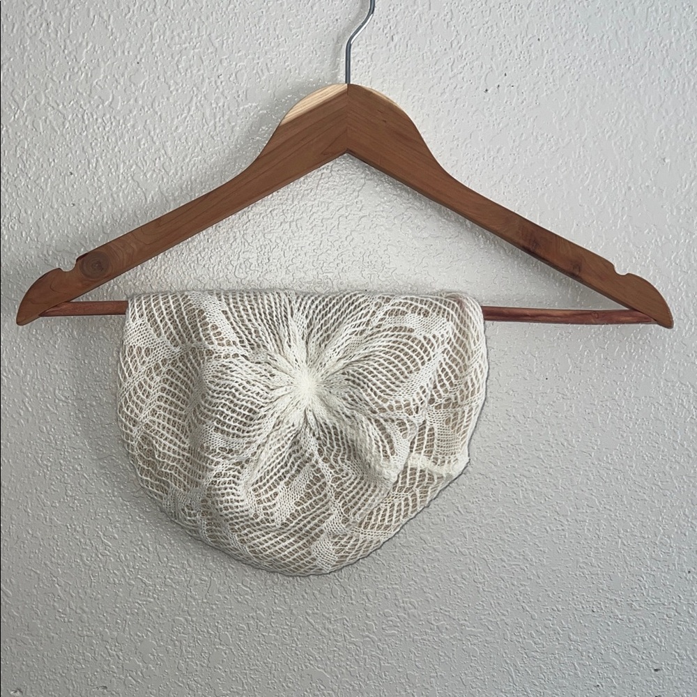 White Knit Beret